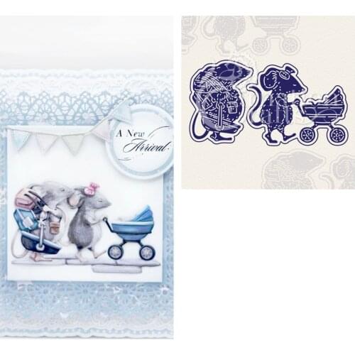 Hot Sale Mouse Metal Cutting Dies Scrapbook Diary Decoration Stencil Embossing Template DIY Greeting Card Handmade 2021 NEW
