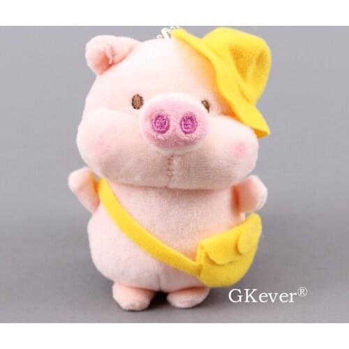 Kawaii Pink Pig Plush Toys Doll Peluche Keychain Pendant 10 CM New Arrivals Pig Stuffed Animals Toys Women Kids Birthday Gift
