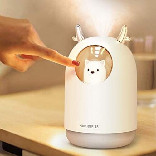 Mini Portable Travel Personal Ultrasonic 300ml USB Powered LED cute bear Home Humidifier LED night light