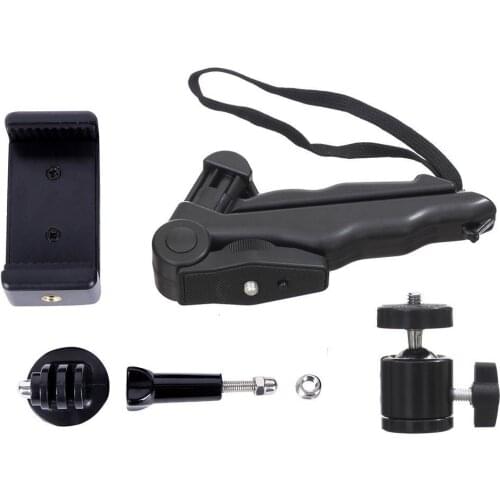 Mini Tripod&Mini Ballhead&Universal Phone Holder Clip Travel kit,Portable Grip L