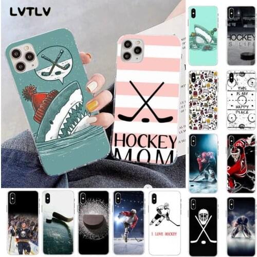 LVTLV ice Hockey Rink sport Mom TPU Soft Silicone Phone Case Cover for iPhone 11 pro XS MAX 8 7 6 6S Plus X 5S SE 2020 XR fundas