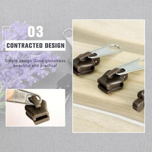 12Pcs/Lot Universal Instant Fix Zipper Repair Kit Slider Replacement Zip Slider Teeth Rescue Zippers Sliders for Sewing Clothes