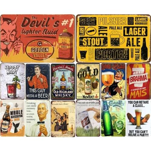 The Night Whale Original Lagei Beer Vintage Metal Poster This Guy Needs A Beer for Tiki Bar Wall Decoration Pub Tin Billboard