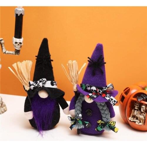 Plush Faceless Doll Lovely Gnome Toy Halloween Desktop Ornament for Home Living Room Bedroom Decoration BS