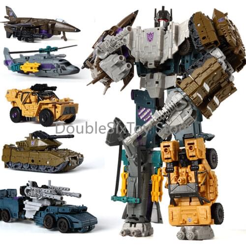 Haizhixing 5 IN 1 Transformation Robot Car Toys Anime Devastator Aircraft Tank Model KO Toy Boys Truck Collection Kid Adult Toy