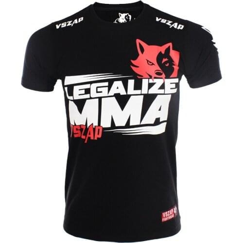 Mma Jerseys VSZAP ropa cheap mma T-shirt jujitsu muay thai clothing Cotton Breathable Comfortable roupas muay fight S-2XL