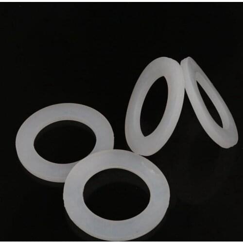 10pc 6/8/12/15/20/25/32/40/50mm Silicone Seal Gasket Seal White Spacer Thickened "O" Ring Seal Washer Tap Water Seal Shower Seal