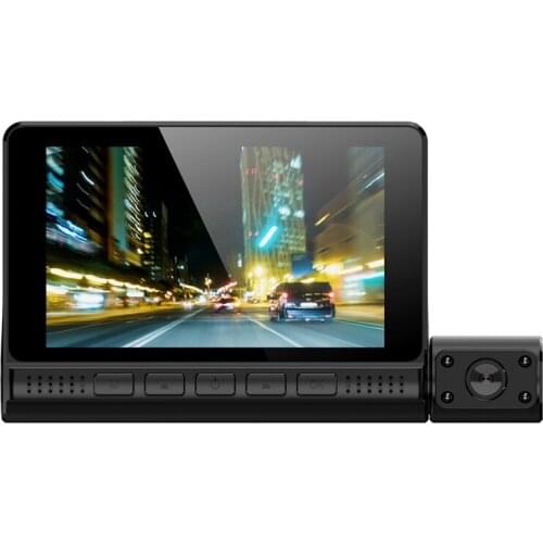 Driving Recorder,Car Driving Recorder 3 Lens 1080P HD Screen Auto Video Recorder DVR Camera 24H Monitor
