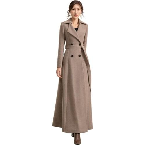 2020 new winter thickened off season wool mid long versatile high end denim coat