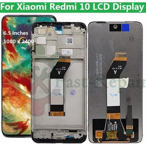 Original 6.5'' For Xiaomi Redmi 10 LCD Display with Frame Touch Panel Screen Digitizer Assembly Pantalla For Xiaomi Redmi 10 LCD