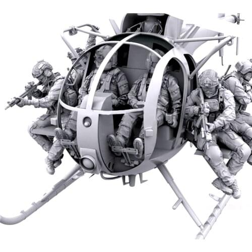 1/35 Resin US Helicopter Crew NO PLANE NO GUIDE 6 figure Unpainted Unassembled