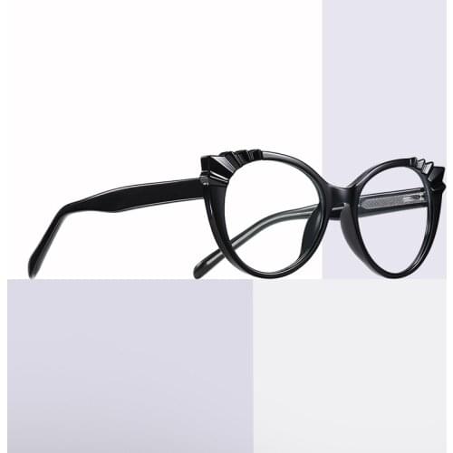 2020 Women Anti Blue Light Glasses TR90 Optic Frame Cat Eye Anti Reflective Eyeglasses For Computer Customized Prescroption