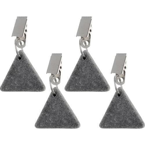 4Pc Triangle Marble Tablecloth Clips Weights Tablecloth Pendants Metal Clips for Outdoor Garden Party Picnic Table Covers Decora