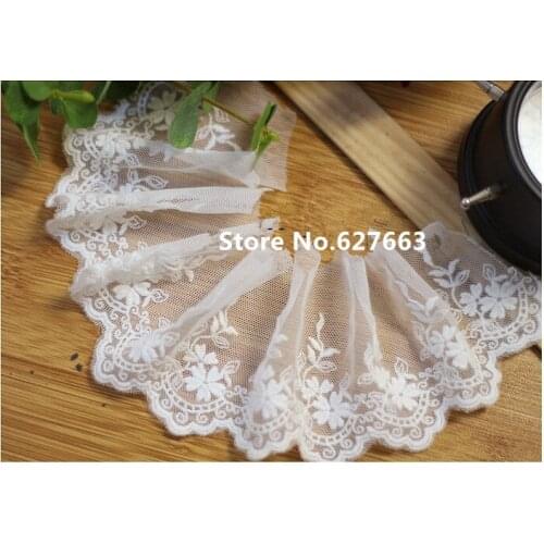 7.5cm wide exquisite mesh lace embroidery lace DIY childrens clothing DIY decorative sewing accessories