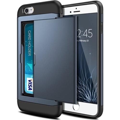 For iPhone 8 Plus 7 7G 8 G 7plus 8plus 7+ Case Wallet Case Card Slot Holder Dual Layer Hard Cover For iPhone 7 8 iPhone7 + Coque