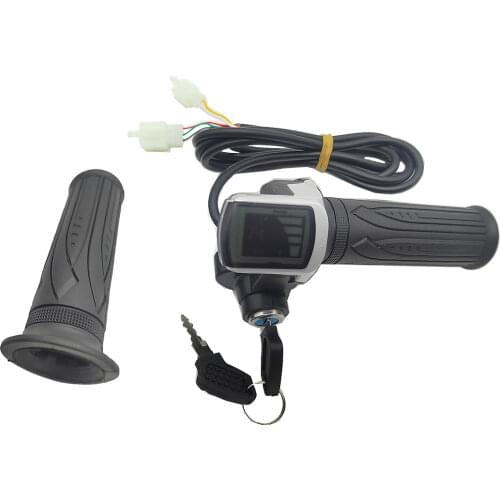 24V 36V 48V ebike throttle with LED display Indicator/ON-OFF Key Lock for electric bike/bicycle/scooter twist throttle