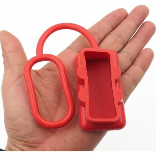 Hot sale 1pc X Dust Cap Cover end SH350 plug connector 350 amp dual pole battery 350A 600V Rubber Red Black