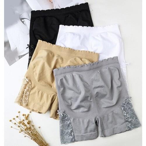 Summer Women Safety Shorts Pants Seamless Thin Boxer Shorts Mid-Rised Panties Seamless Anti-Emptied Lace Soft Girls Underwear