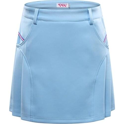 2020 Summer sportswear lady Solid color Golf Skirts breathable Quick Dry Woman Pleated Mini Skirt Anti Leakage Shorts skirts