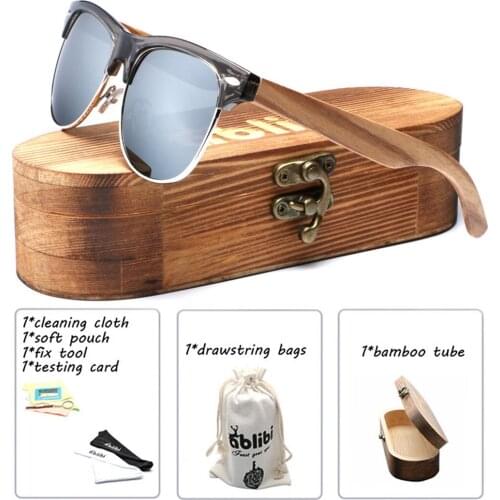2019 New Design Wood Sunglasses Polarized Handmade Bamboo Mens Sunglass Sun glasses Men Gafas Oculos De Sol Madera