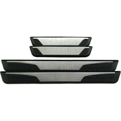 For Renault Captur 2014-2016 2017 Car Door Sill Scuff Plate Welcome Pedal Kick Guard Pedal Step Cover Stainless Car Accessories