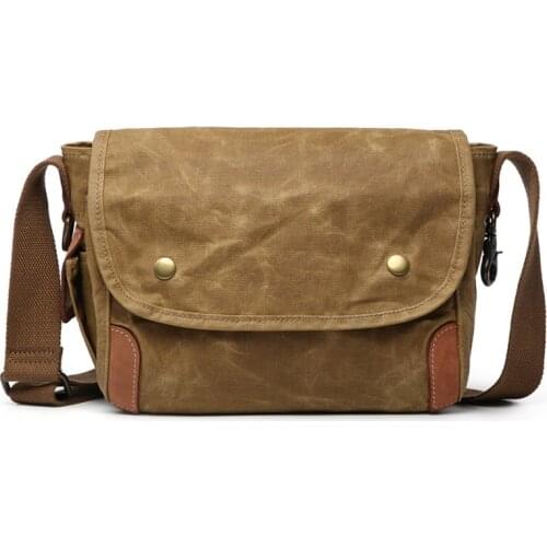 M385 New Arrive Style Bamboo Stick Pattern Waterproof Oil Waxed Bag Retro Canvas Bag Casual Unisex And Womens General bag