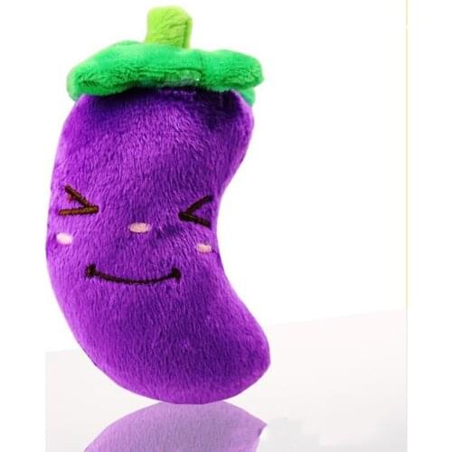 New Fruit and Vegetable Shape Dog Toy Squeaky Kitten Puppies Interactive Plush Chewing Sound Toys Hot Pet Supplies Accessories