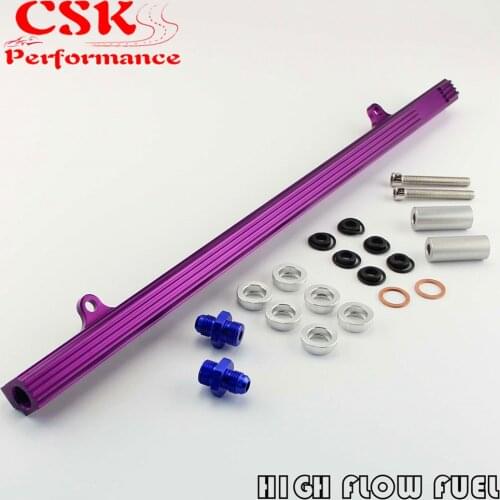Upgrade Top Feed Fuel Injector Rail Fits For Nissan Skyline R32 R33 RB25DET GTS Black/Purple