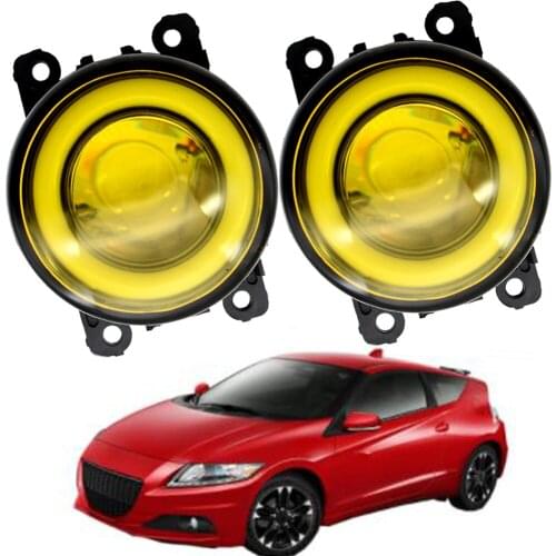 Car Front Bumper Fog Light Assembly LED Angel Eye Daytime Running fog Lights DRL H11 12V For Honda CR-Z CRZ 2013 - 2015 fog lamp