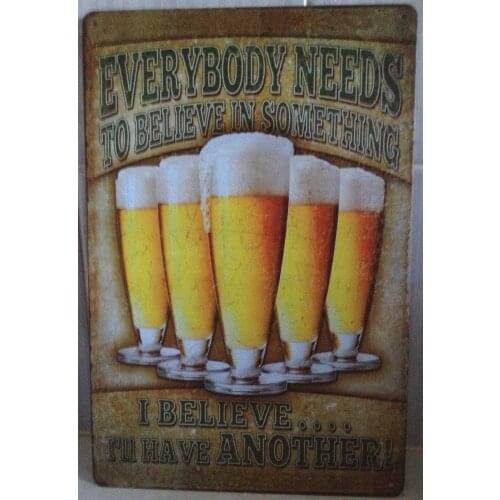 BEER Metal Tin Sign Decor Pub Home Door Vintage Wall Art Poster Plaque MAN CAVE