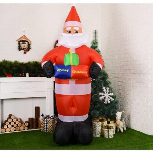 Santa Claus Holding Gifts 2.1m Large Inflatable Model Santa Claus Decoration Inflatable Model Home Decoration Outdoor Decoration