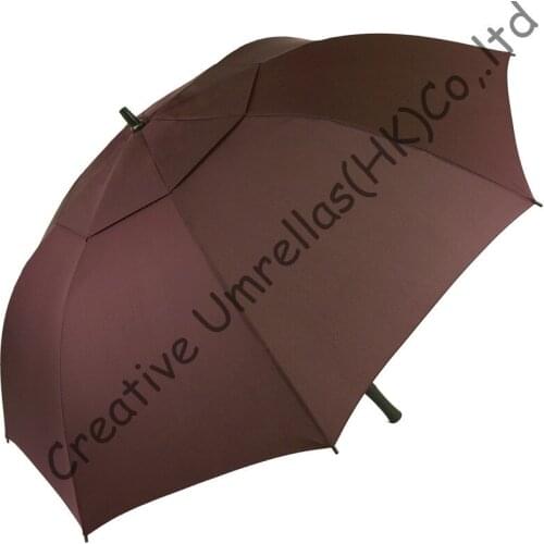 Thuderproof,anti-static straight golf umbrellas 14mm fiberglass shaft and 5.0mm fiberglass ribs,auto open,double layers
