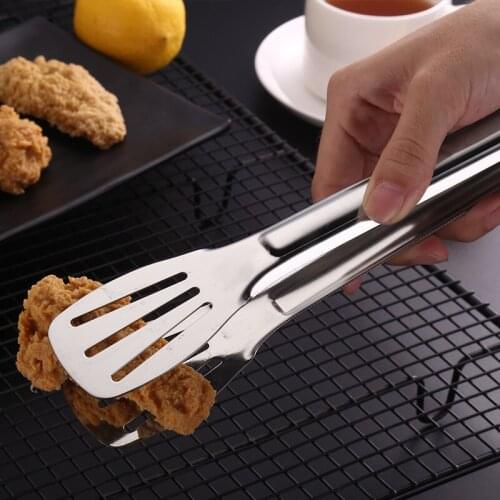 Stainless Steel Food Tongs Kitchen Utensils Buffet Cooking Tool Anti Heat Bread Clip Pastry Clamp Barbecue Kitchen Tongs Steel