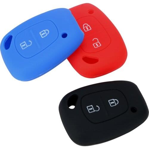 Silicone Key Shell Auto Accessories Car Key Cover Case 2 Buttons For Renault Trafic Master Kangoo
