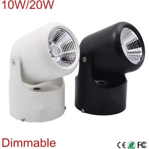 Dimmable 10W 20W Super Bright Spot light 180 Degree Rotation Ceiling Lamp LED DownLight AC85-265V Led Downlights Surface Mounted