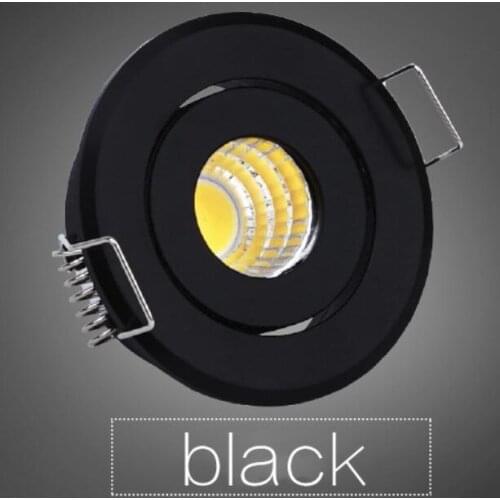 COB Mini 3W Led Spotligh AC85-265V Dimmable LED Downlight Satin Nickel Miniature Jewelry Display Ceiling Recessed Cabinet Lamp