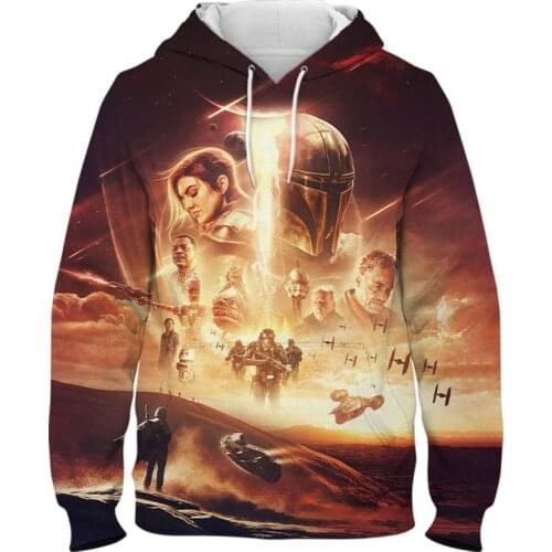 The Mandalorian Sweatshirts 3D Print Men Women Children Boba Fett Hoodies Pullover Long Sleeve Boy Girl Kids Streetwear Tops