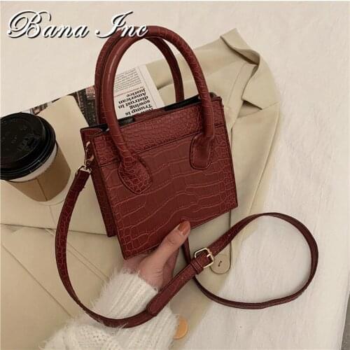 Women Handbag Small Crossbody Bag Top Handle Hand Bags For Women 2021 Satchel Stone Pattern Shoulder Bag Sac a main Femael Bolso