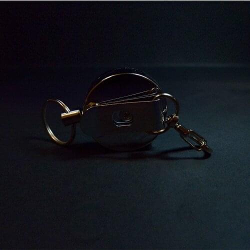 10pcsFree Shipping Fly Fishing Zinger Retractor Retractable Reel Badge Holder Steel Cord