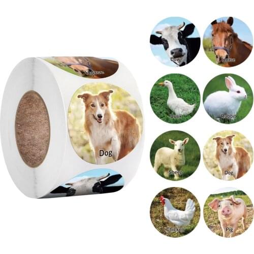 100-500pcs Lovely Cute animals stickers dog Seal labels Reward sticker for school teacher kids stationery sticker Gift decor