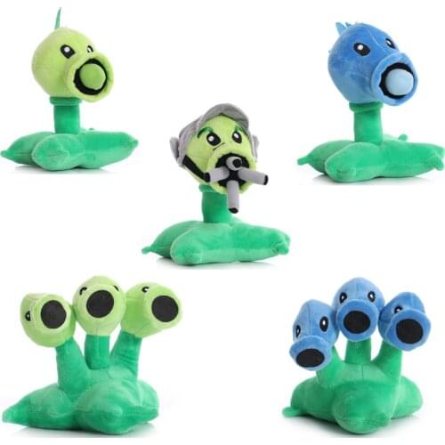 17cm Plants vs Zombies PVZ Peashooter Plush Toy Doll Cute Snow Pea Threepeater Plush Soft Stuffed Toys Gifts for Children Kids