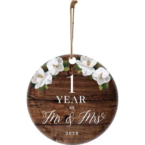 2020 Mr and Mrs Wedding Anniversary Christmas Gift Hanging Pendant Festival Ornament Decoration
