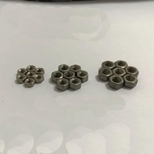 3pcs M1.6 M2 M2.5 M3 M4 TA2 Titanium nut Pure titaniums GR2 nuts