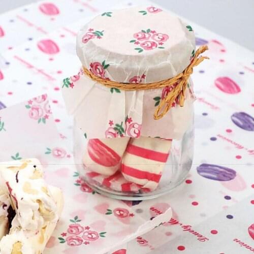 50Pcs/Bag Wax Paper Food Grade Grease Paper Heart Pattern Non Stick Food Wrapping Oil Proof Dry Hamburger Paper for Picnic