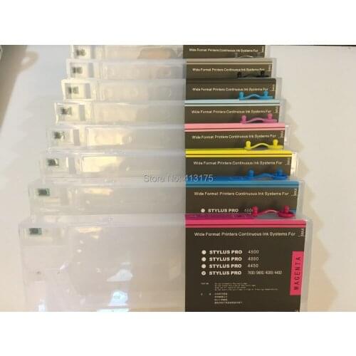 8 color/set Compatible Refillable ink cartridge with chip for Epson 4880 large format printer 4880 refillable ink cartridge