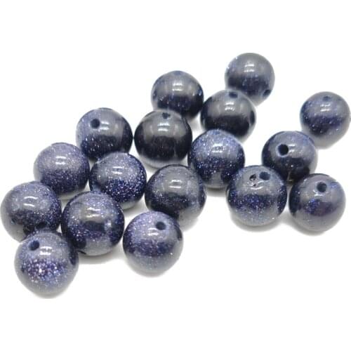 Blue Sandstone Natural Stone Beads Loose Natural Stone Beads for Jewelry Making Accessories 8mm Necklace Bracelet DIY