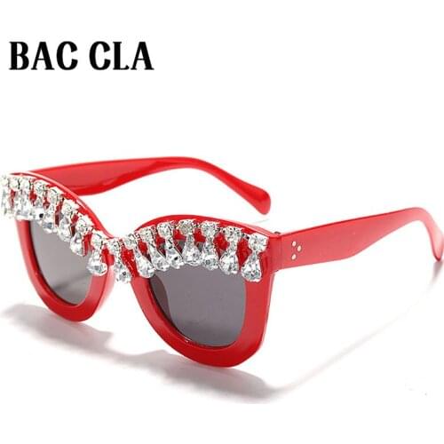 Diamond Cat Eye Sunglasses Women 2019 Men Rhinestone Vintage Sunglasses Luxury Retro Men Sun Glasses Brand Designer Crystal