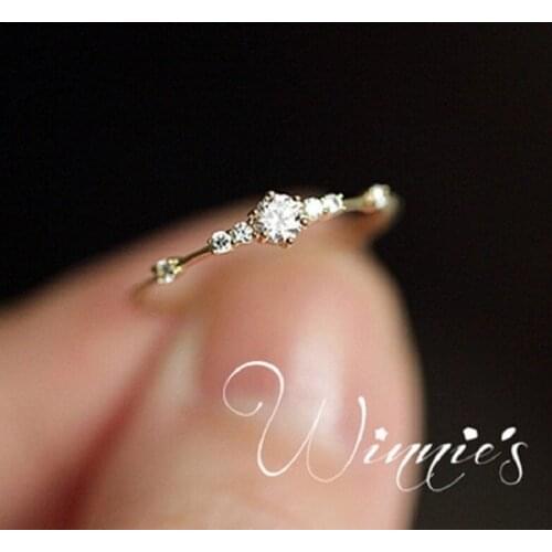 Exquisite Shiny Six Claw Zircon Ring Women Promise Ring Bride Engagement Party Wedding Ring Jewelry Valentines Day Gift