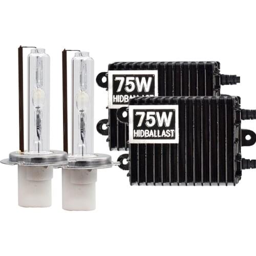 2021 new High Quality 75W HID Headlight Kit 4300K 6000K Bulb H7 H1 H11 HB3 HB4 D2H Ceramic HID Bulb AC 75W HID Ballast Bulb Kit