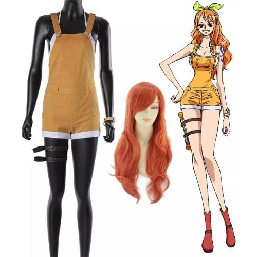 Anime One Piece STAMPEDE Nami Cosplay Costume Outfit Full Set Women Girls Adult Halloween Carnival Costume and wig